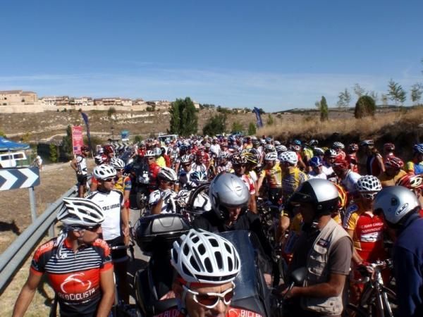 Riders await the start of a road ride at Specialized Days