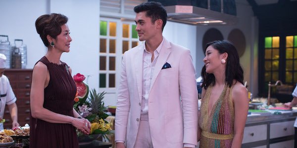 Michelle Yeoh, Henry Golding and Constance Wu in Crazy Rich Asians