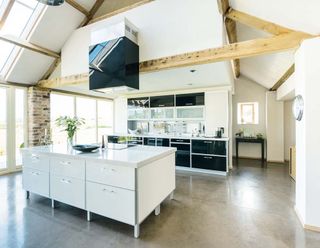 Kitchen of A Converted 300-Year-Old Barn