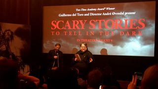 André Øvredal and Guillermo del Toro at the event