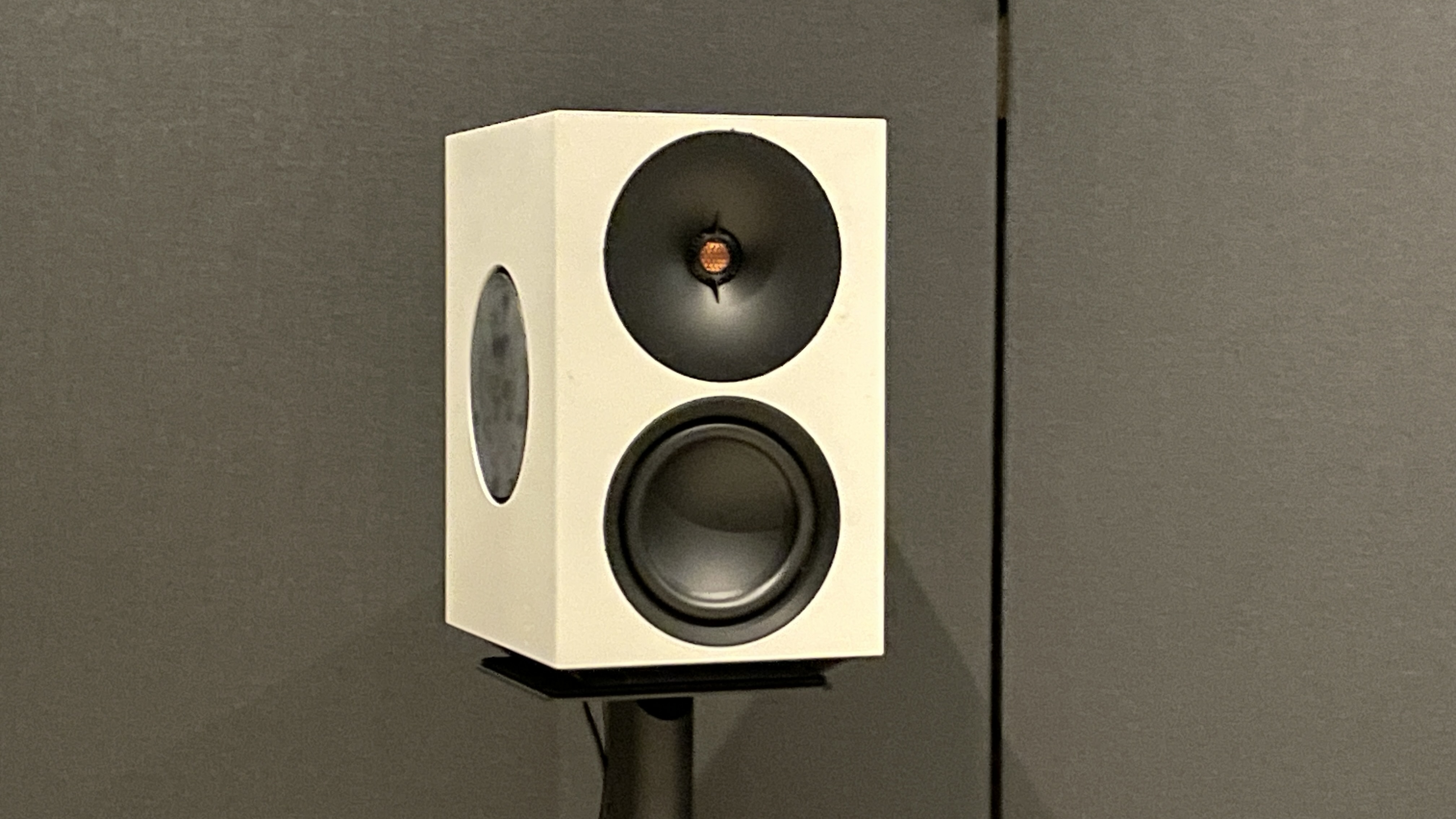 Cambridge's L/R Series in various colors, at Cambridge Audio's Melomania HQ in London, UK