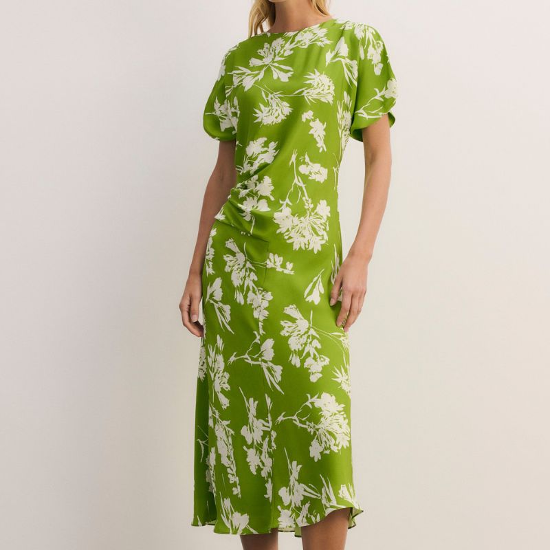 Salerno Silk Dress on model