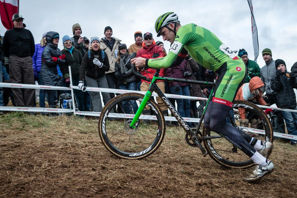 Ryan Trebon (Cannondale) gets cheered by fans on the climb