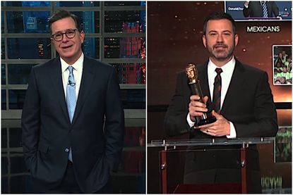 Stephen Colbert and Jimmy Kimmel respond to the Fakeys