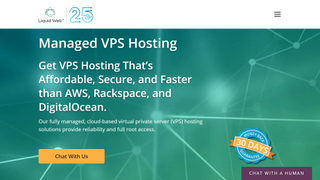 Website screenshot for Liquid Web VPS Hosting