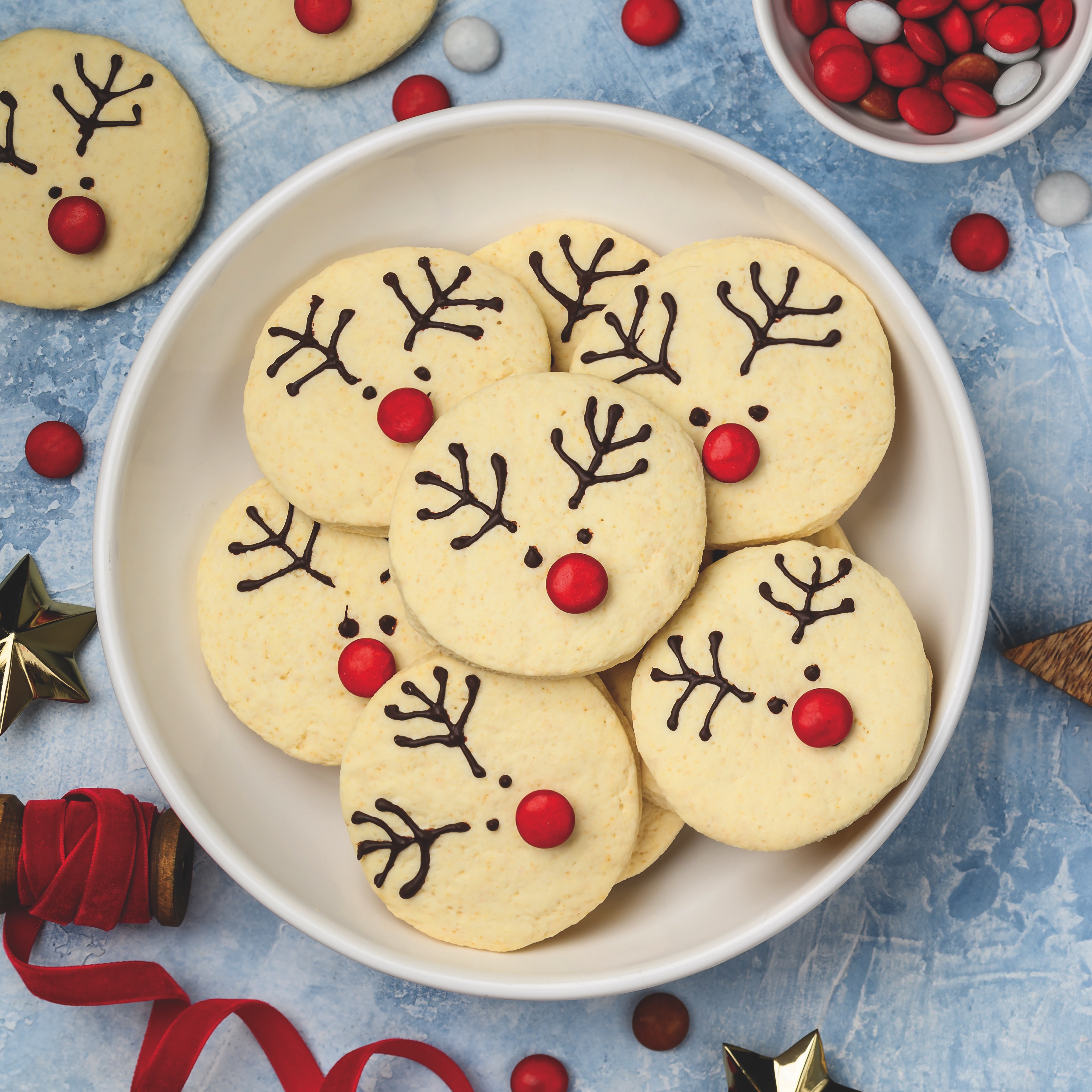 Christmas-decorated shortbread