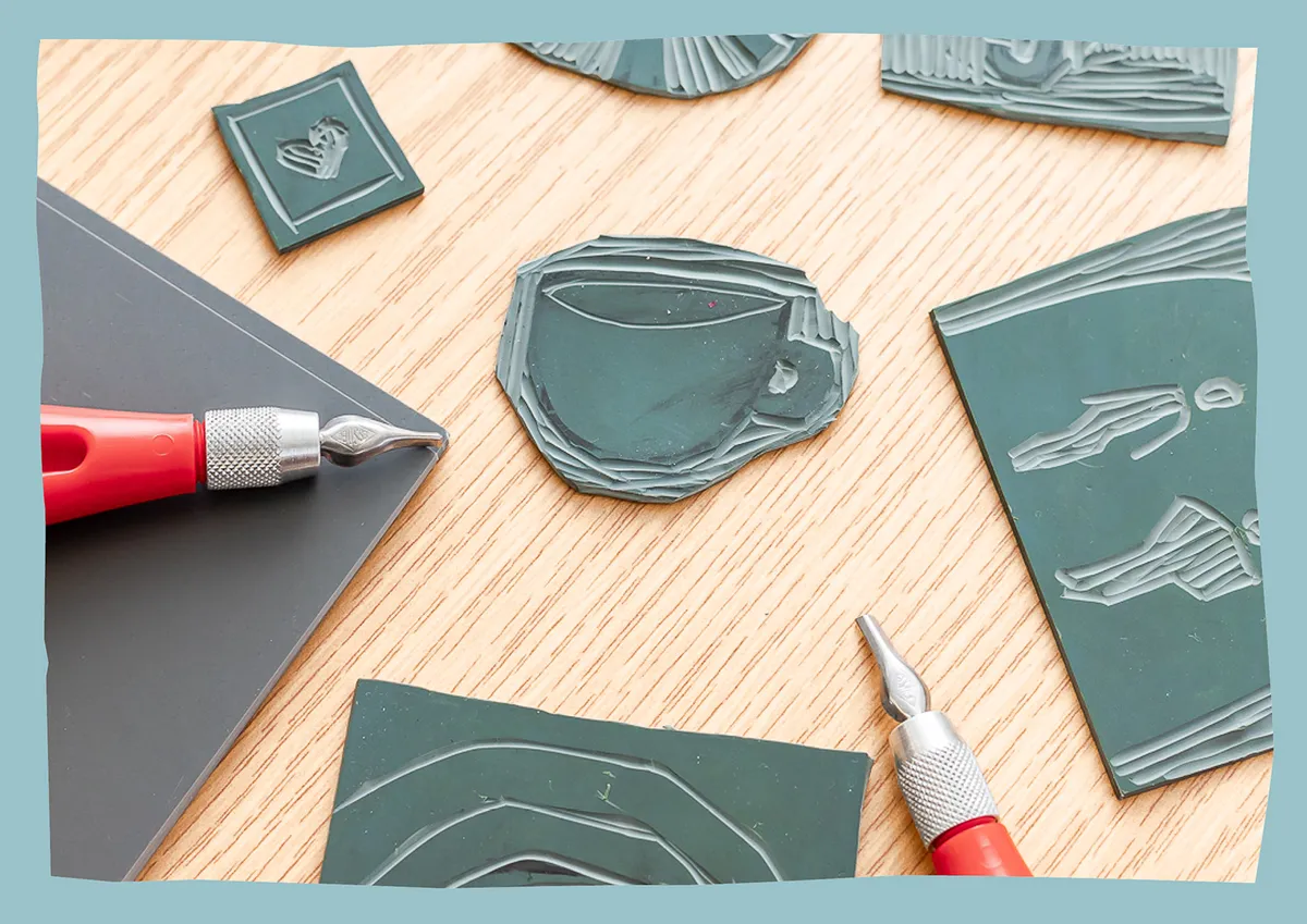 rebrand for Refugee Council lino cut of a mug
