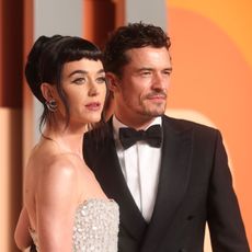 Katy Perry and Orlando Bloom attend the 2025 Vanity Fair Oscars Party