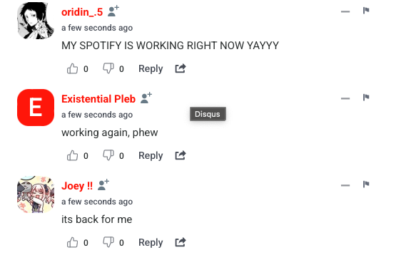 Down Detector comments