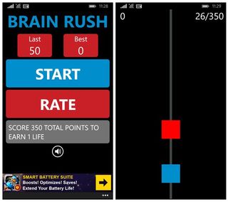 Brain Rush Main Menu