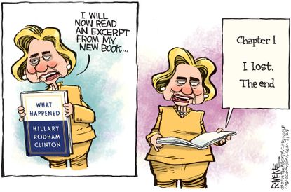 Political cartoon U.S. Hillary Clinton new book What Happened