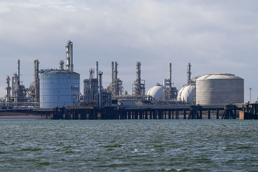 View of the ConocoPhillips oil terminal on Teesside on March 10, 2026 in Teesside