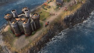 A Medieval castle in Age of Empires IV