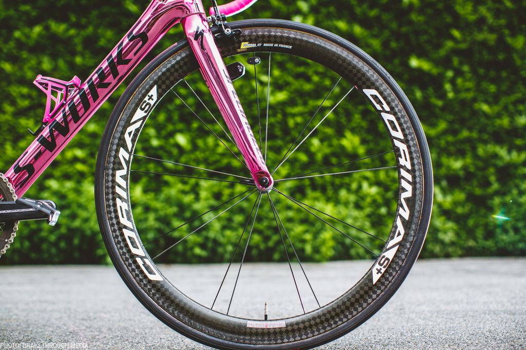 Standard black Corima S+ wheels for Nibali