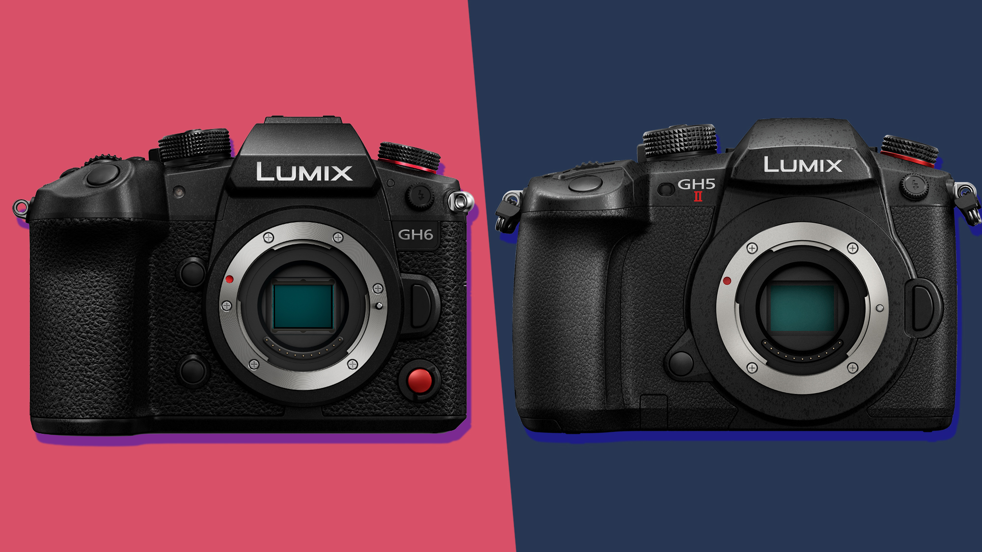 Las cámaras Panasonic GH6 y GH5 II una al lado de la otra