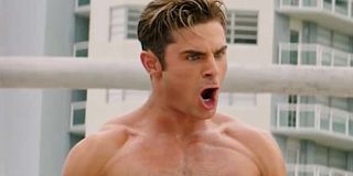 Zac Efron shirtless in the Baywatch trailer