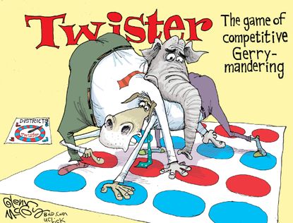 Political cartoon U.S. Democrats GOP Gerrymandering