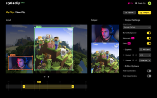 A screen showing various Cross Clip layouts