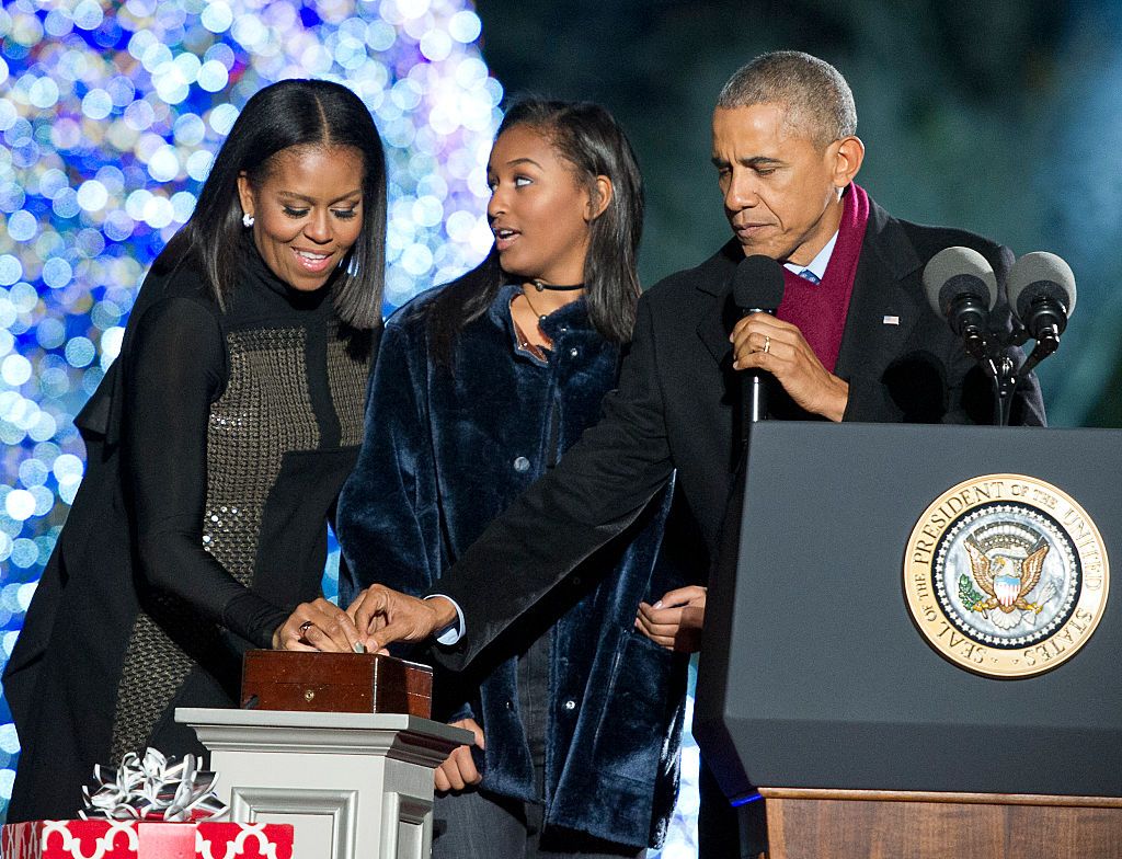 The Obamas light their final White House Christmas tree