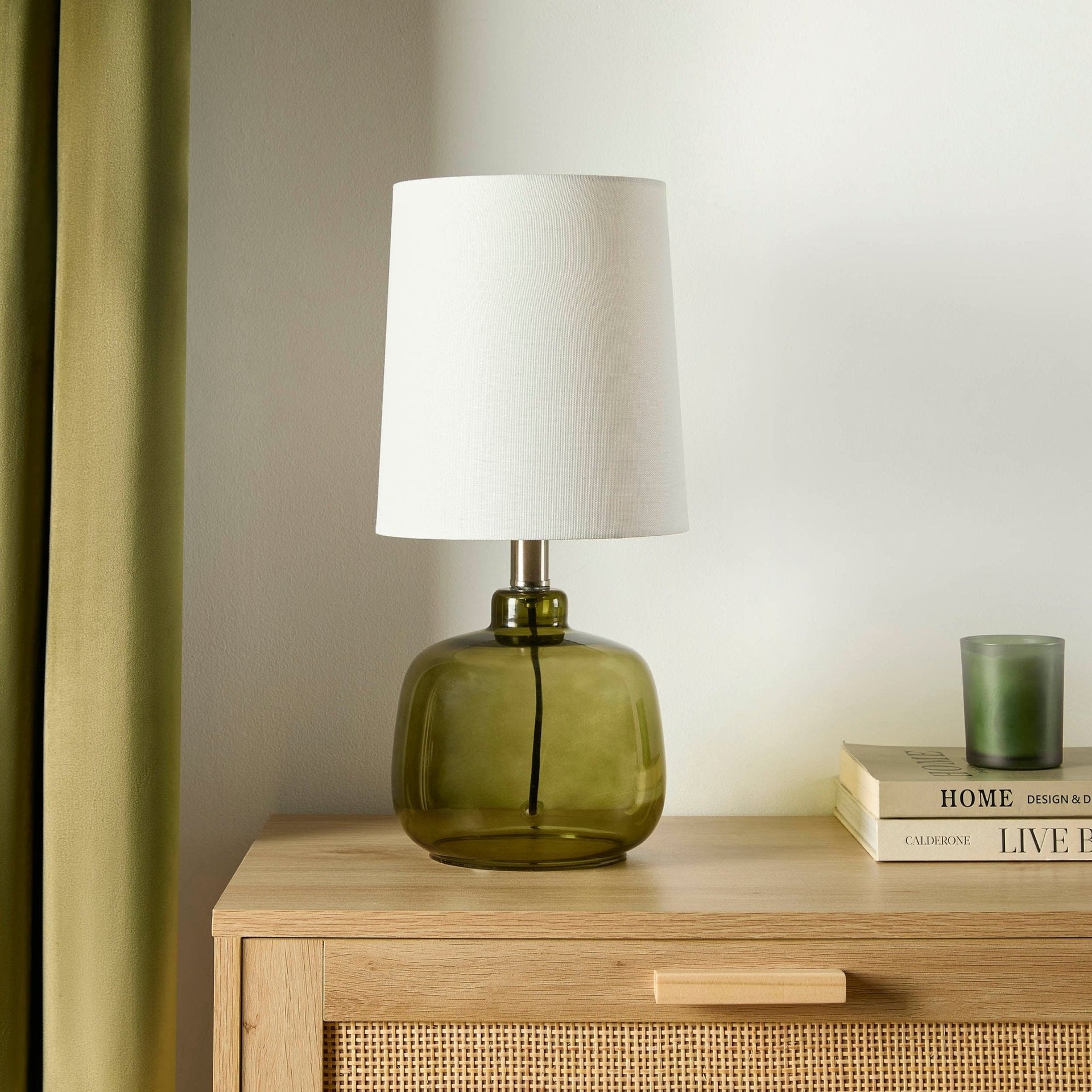 Blanco Glass Table Lamp - Bottle Green