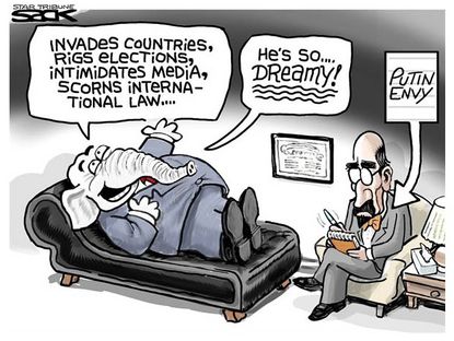 Political cartoon Republicans Putin