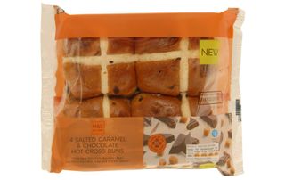 marks spencer salted caramel hot cross buns