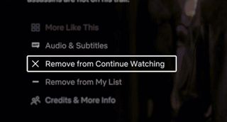 Netflix Remove From Continue Watching