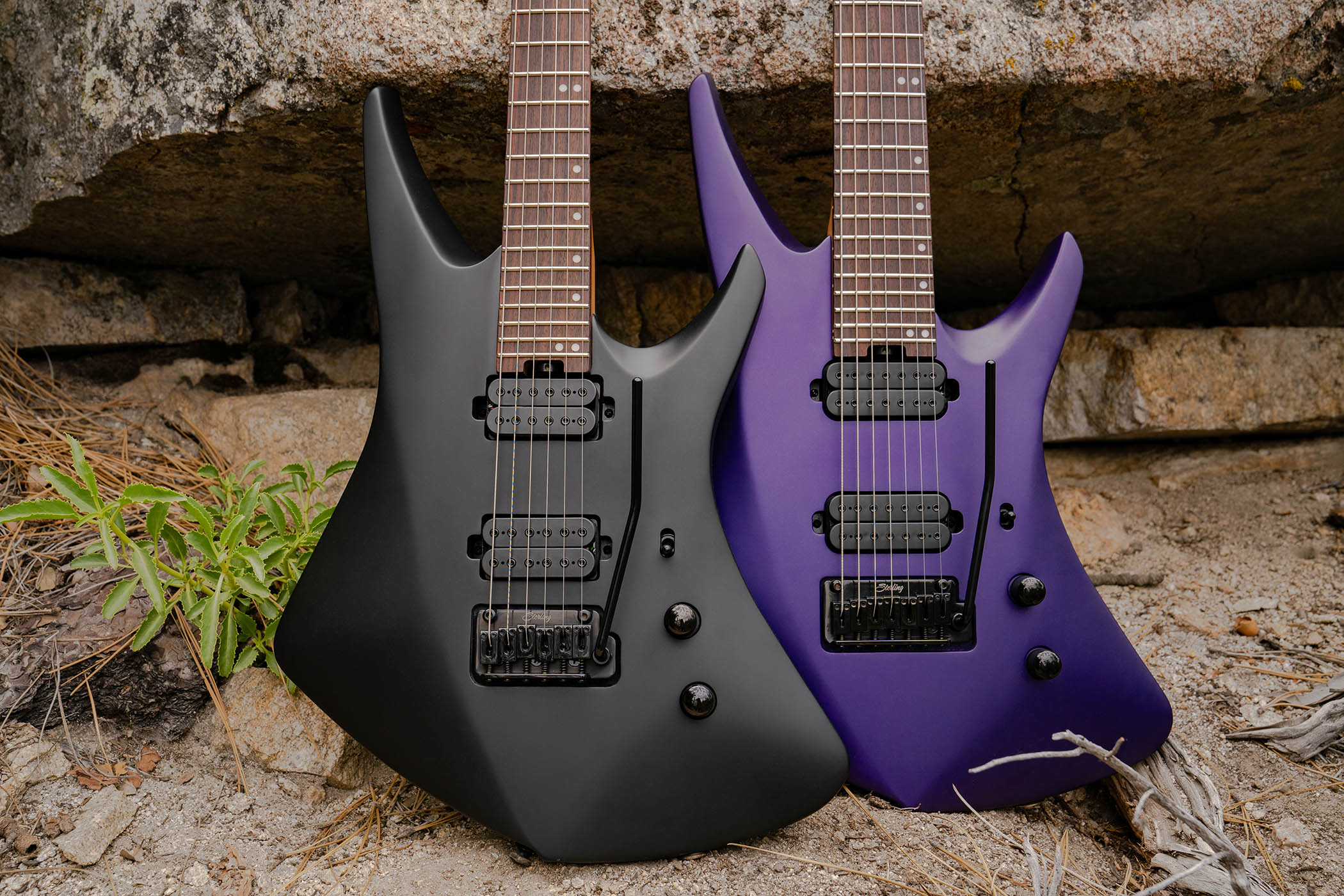 The Sterling By Music Man Kaizen is a more affordable version of the Animals As Leaders guitarist Tosin Abasi&#039;s signature model, and is offered here in Firemist Purple Satin and Stealth Black.