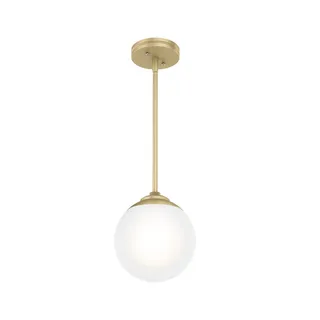 Hepburn White Cased Glass Mini Pendant: Ul Listed, Adjustable Height - Hunter Fan