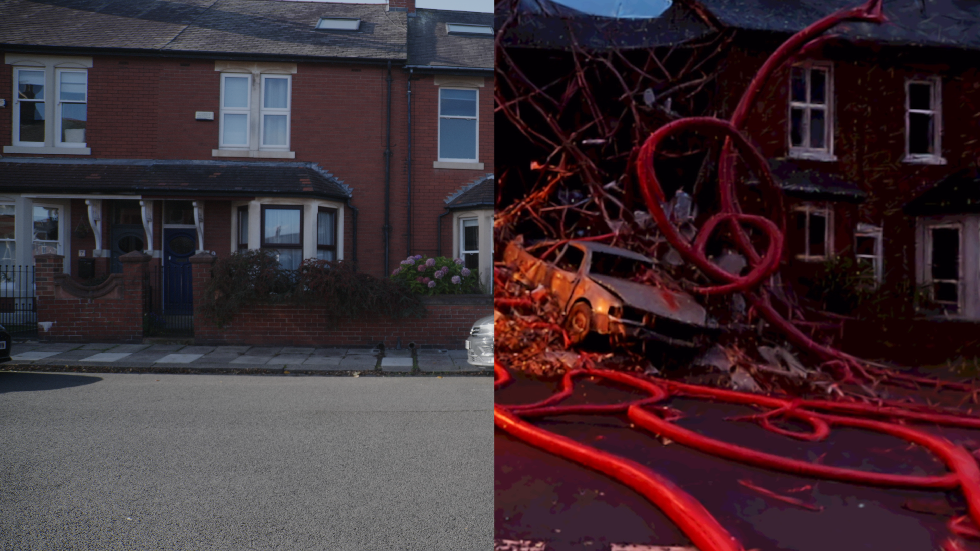 Behind the scenes on a home made horror film