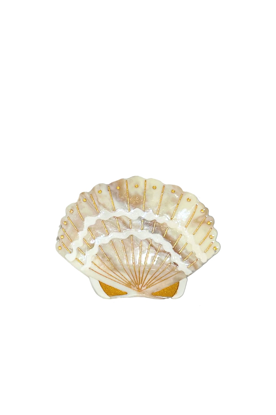 Hand-Painted Seashell Claw Hair Clip