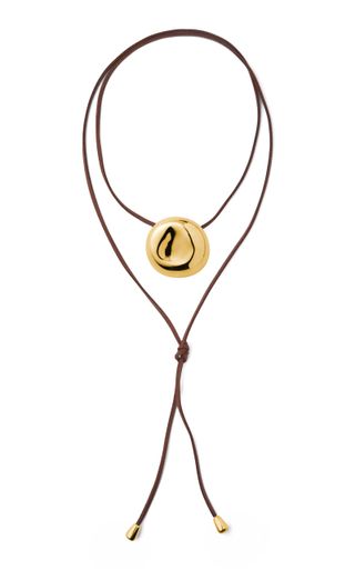 Martelo 14k Gold-Plated Leather Necklace