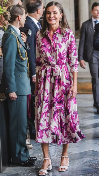 Queen Letizia of Spain attends the annual meeting of Directors of the Cervantes Institute at Barcelona City Hall on July 23, 2024