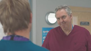 Bob Barrett in scrubs as Sacha Levy for Casualty.