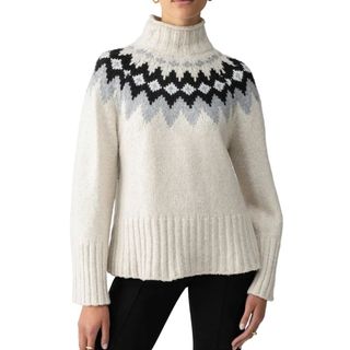 Sanctuary 'Tis the Season Fair Isle Mock Neck Sweater