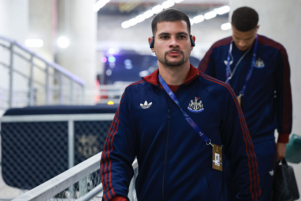 Bruno Guimaraes travelled to Barcelona with the rest of the Newcastle squad despite being injured