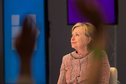 Hillary Clinton at a social media town hall event