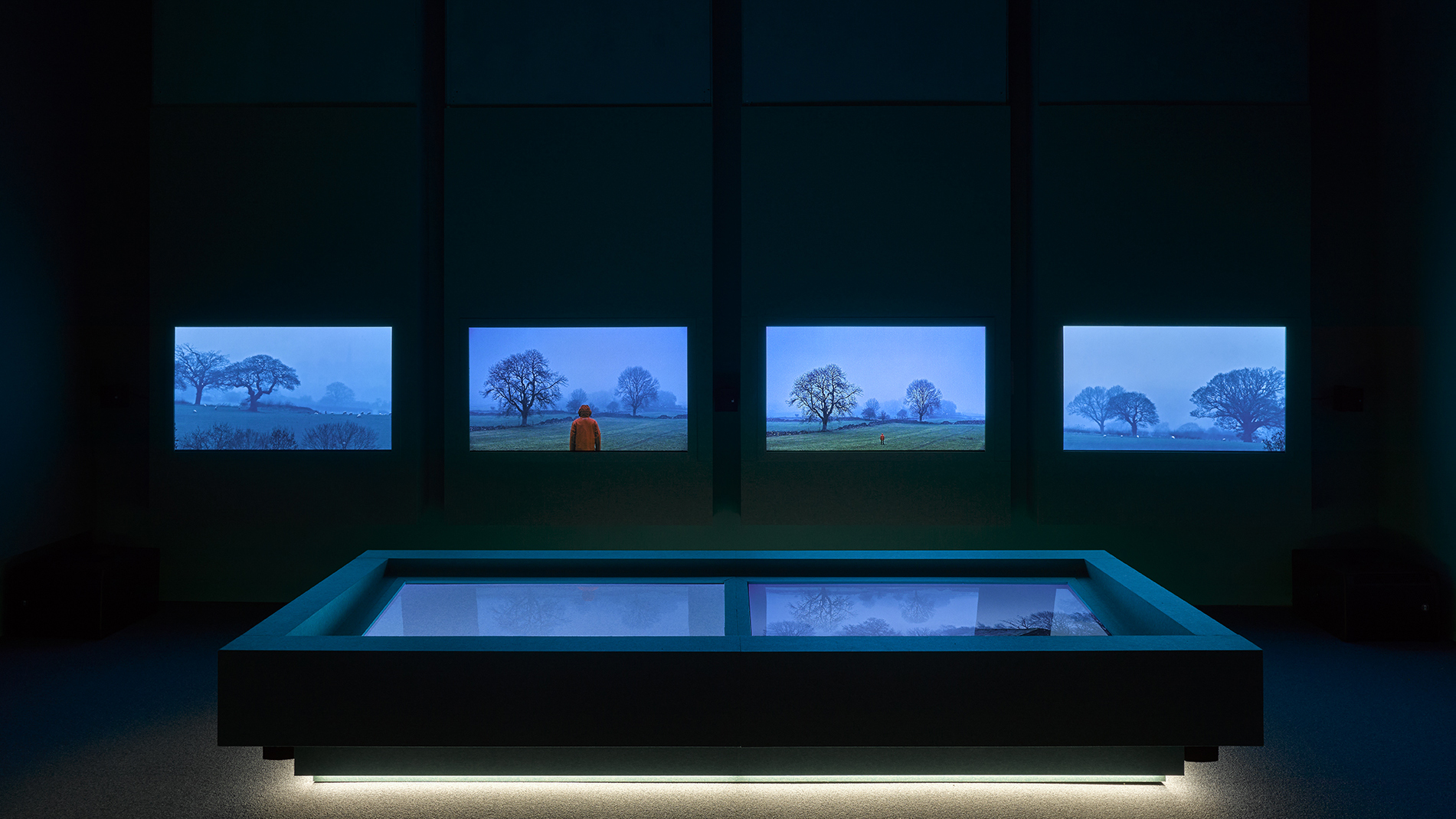 John Akomfrah; Listening All Night To The Rain, 2024, multi-channel HD video installation with surround sound commissioned by the British Council for the 60th International Art Exhibition, La Biennale diVenezia.