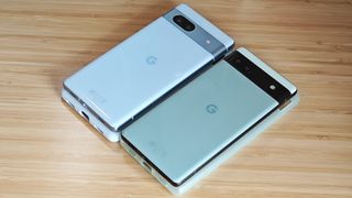 A photo of the Google Pixel 6a alongside the Google Pixel 7a