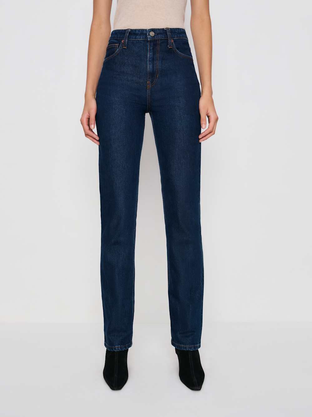 Jax Stretch High Rise Straight Jeans