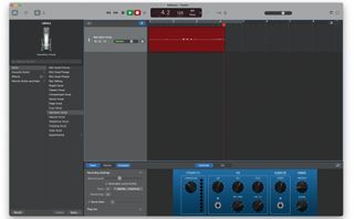 screenshot of GarageBand 