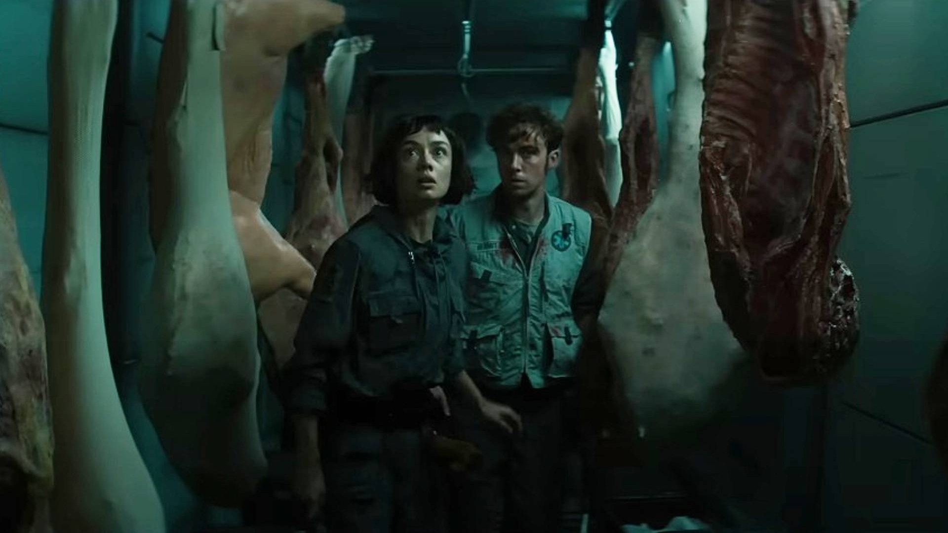 Sydney Chandler as 'Wendy' and Alex Lawther as 'CJ' in Alien: Earth