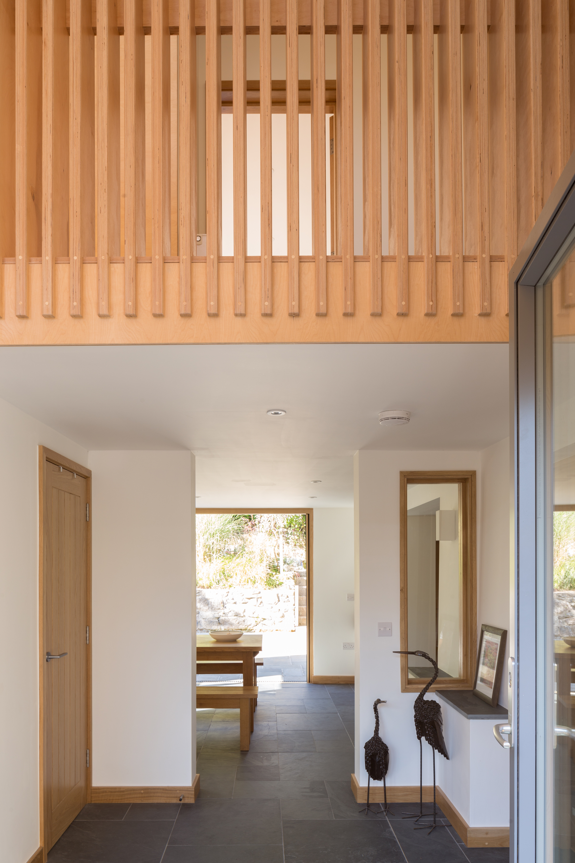 hallway with view to dining room