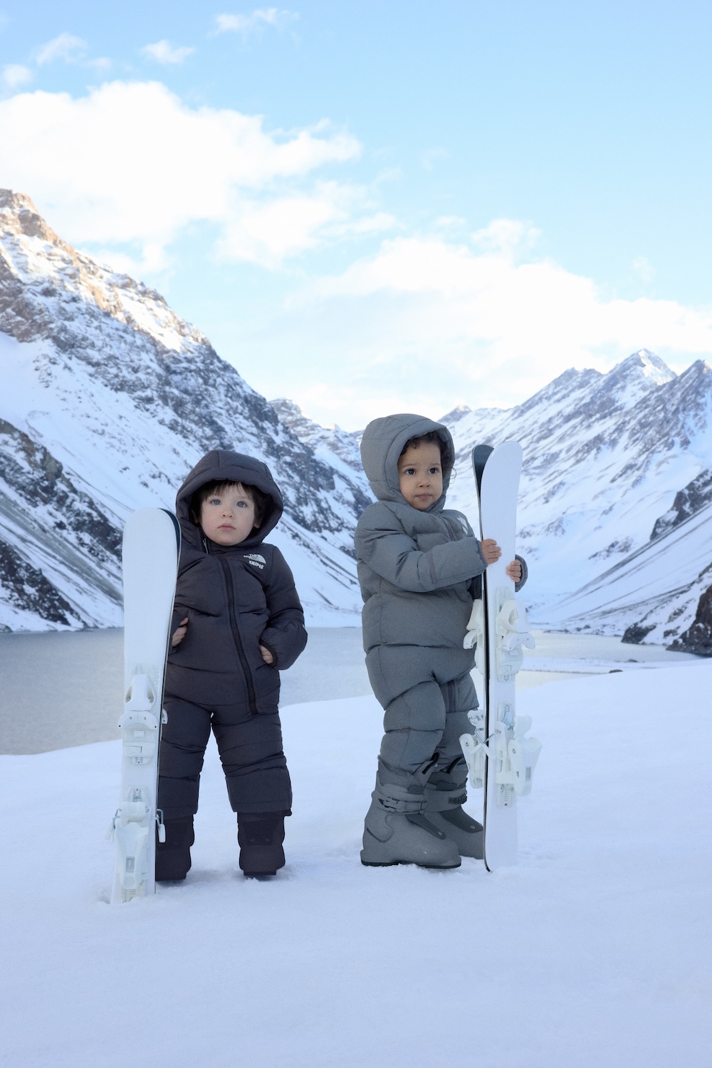 baby models wearing skims x the north face