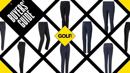 Women Golf Pants Split Pant Legs Slim Elastic Trousers Quick