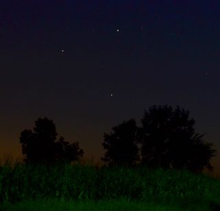 Mars, Saturn and Spica Seen in Fostoria, MI