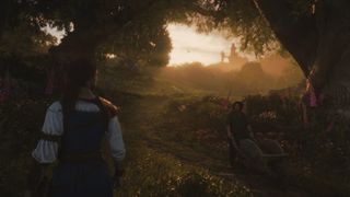  A screenshot from the Fable 4 trailer showing a hero looking at a castle in the distance