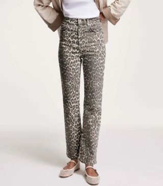 Image of leopard print jeans 