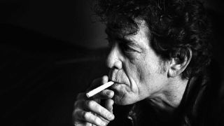 Lou Reed smoking a cigarette