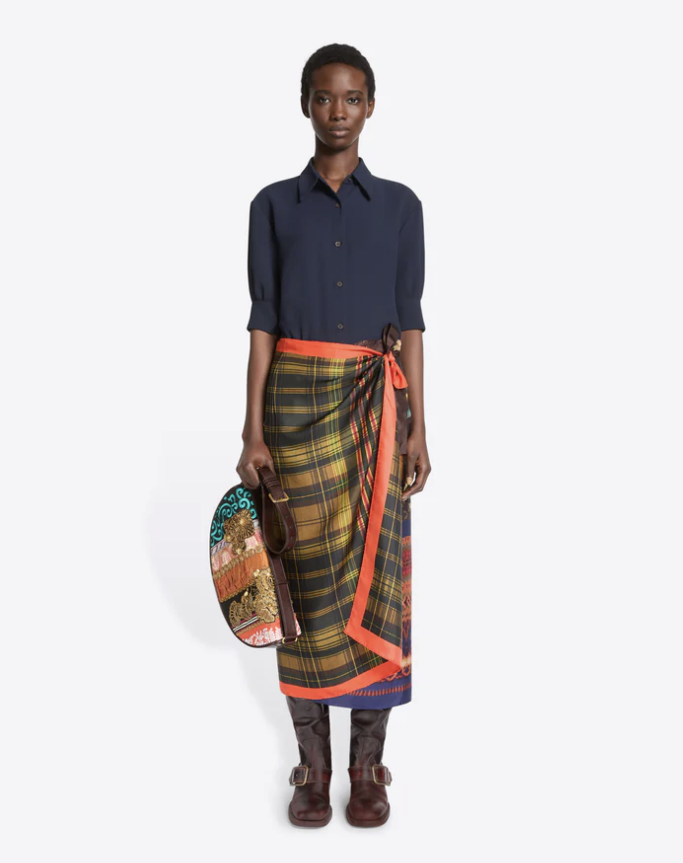 DRIES VAN NOTEN, Long Wrap Scarf-Skirt